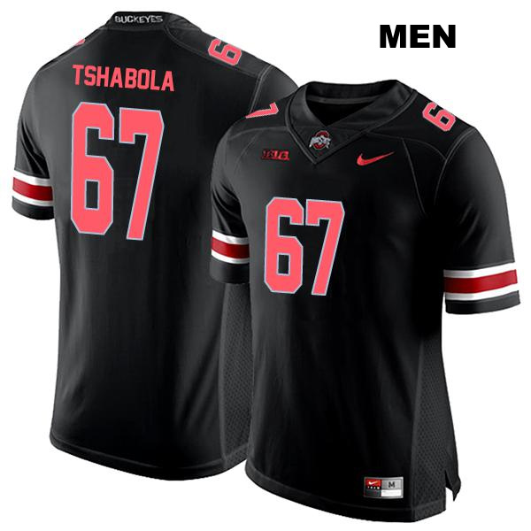 Stitched Tegra Tshabola Ohio State Buckeyes Authentic Mens no. 67 Black College Football Jersey