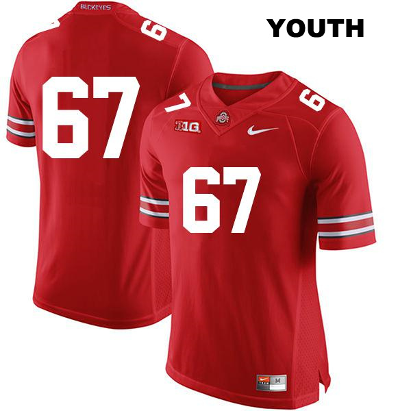 Tegra Tshabola Ohio State Buckeyes Authentic Youth Stitched no. 67 Red College Football Jersey - No Name