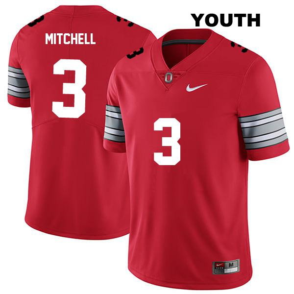 Teradja Mitchell Ohio State Buckeyes Authentic Youth no. 3 Stitched Darkred College Football Jersey