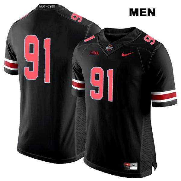 Tyleik Williams Ohio State Buckeyes Authentic Mens Stitched no. 91 Black College Football Jersey - No Name