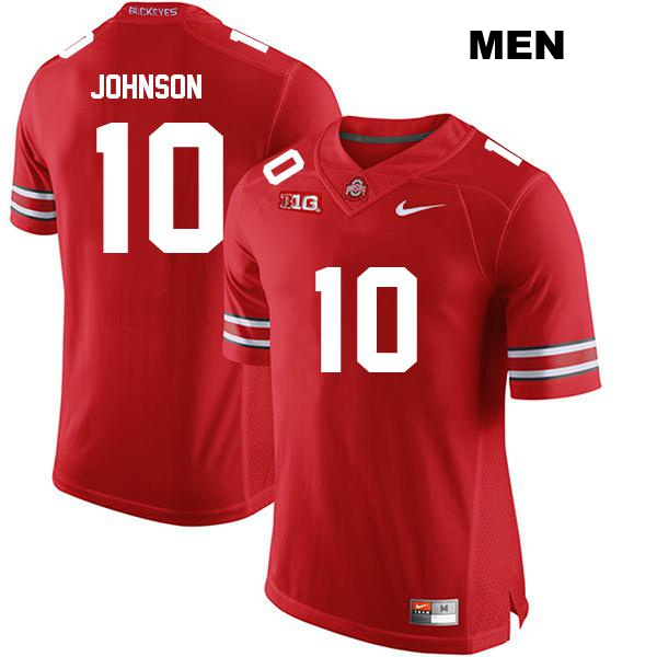 Xavier Johnson Ohio State Buckeyes Stitched Authentic Mens no. 10 Red College Football Jersey