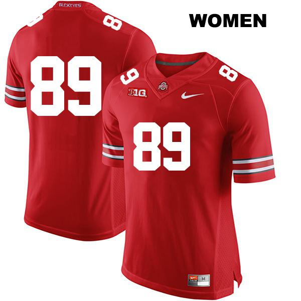 Zak Herbstreit Stitched Ohio State Buckeyes Authentic Womens no. 89 Red College Football Jersey - No Name