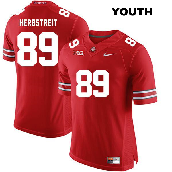 Zak Herbstreit Ohio State Buckeyes Authentic Youth no. 89 Stitched Red College Football Jersey